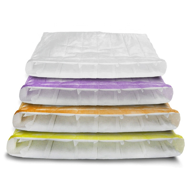 Material de filtro de aire sintético soplado por fusión de medios de filtro de bolsillo 